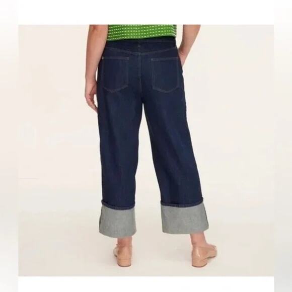 Kate Spade X Target NWT High Rise Straight Leg Wide Cuff Size 16 - Picture 4 of 13